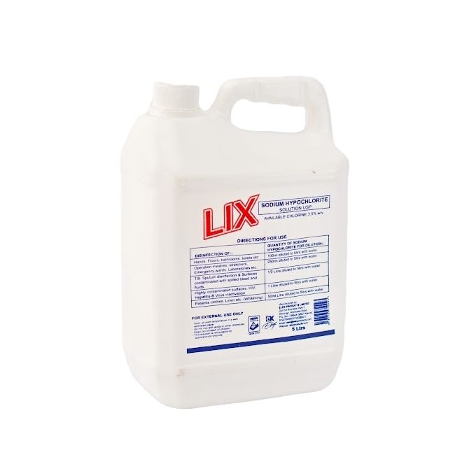 Lix Chlorine Bleach Liquid - 5Litres